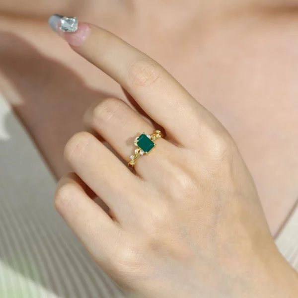 Earth Green Onyx Ring - Image 2