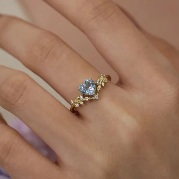 Heart’S Desire Aquamarine Ring - Image 3