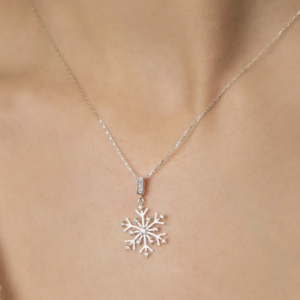 Snow Crystal Silver Necklace