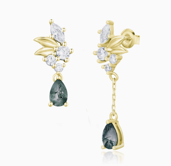 Blair Green Moss Agate Earrings